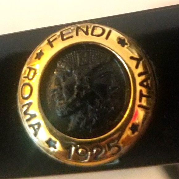 Vintage FENDI 90's Oval Shape Sunglasses Black 140 - Picture 6 of 7